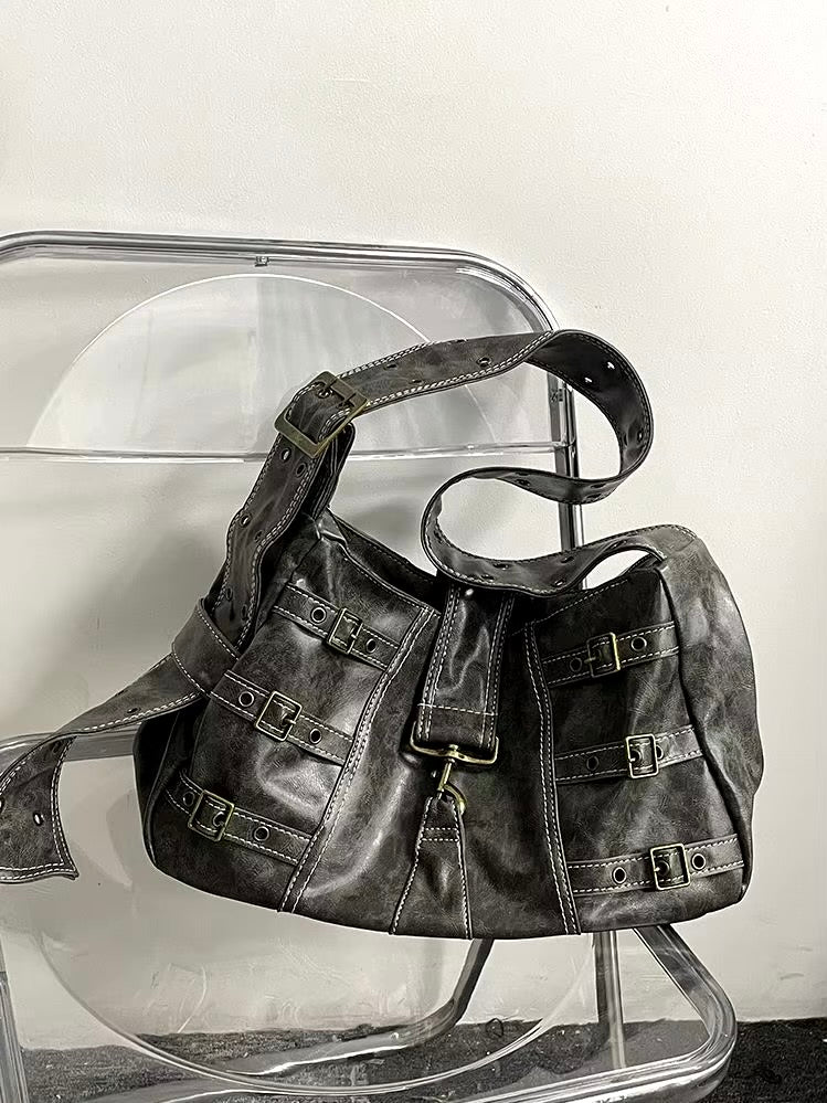 The Noir Strapped Bag