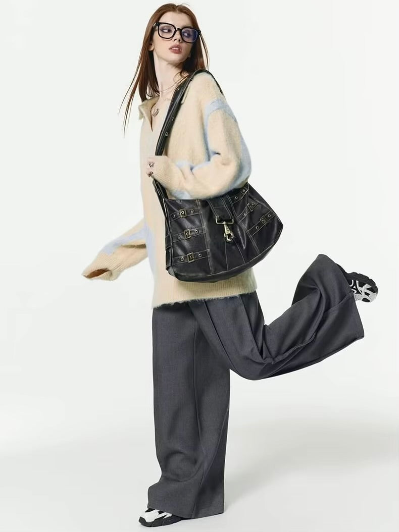 The Noir Strapped Bag