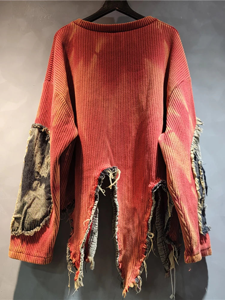 Distressed Oversized Sweater