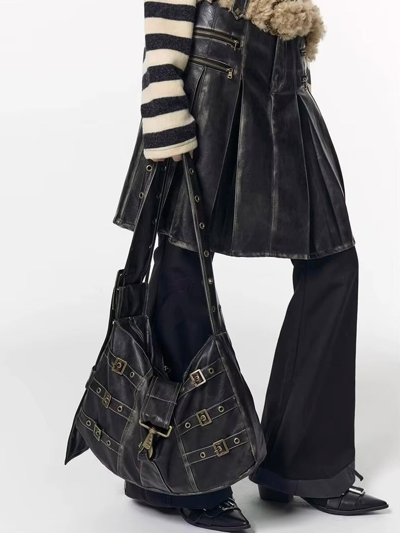 The Noir Strapped Bag