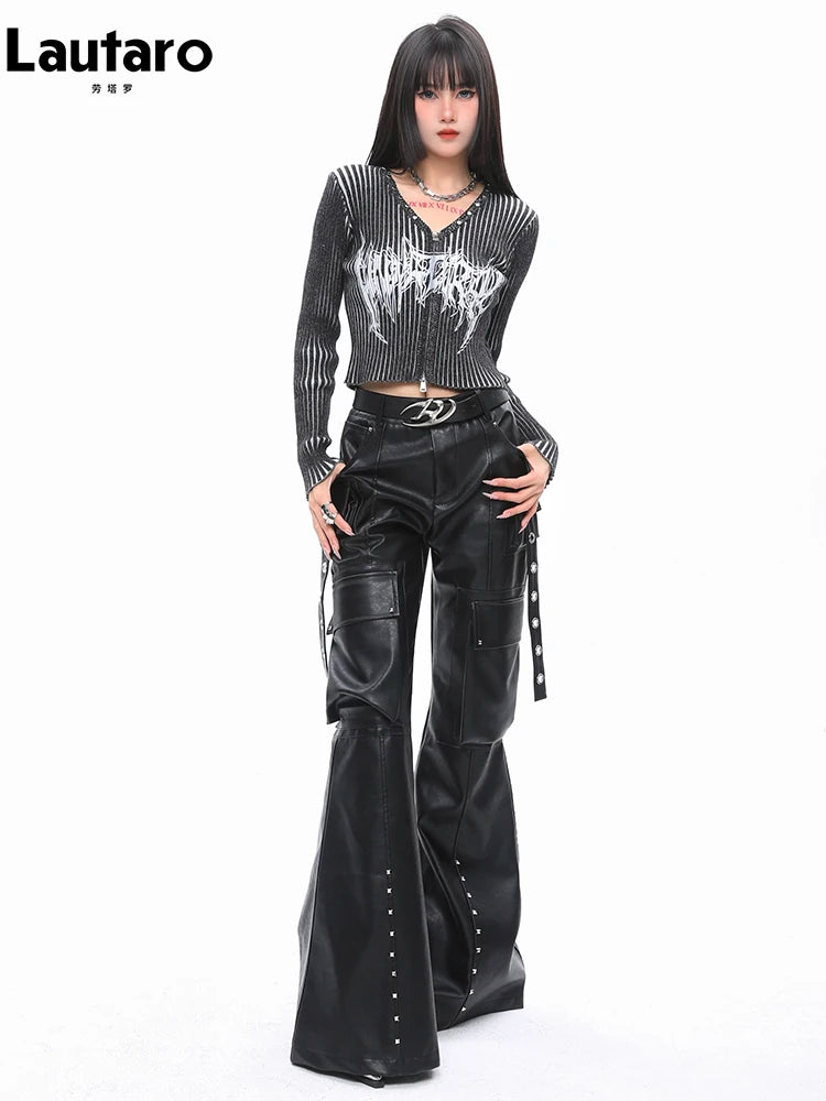 High-Waisted Faux Leather Pants