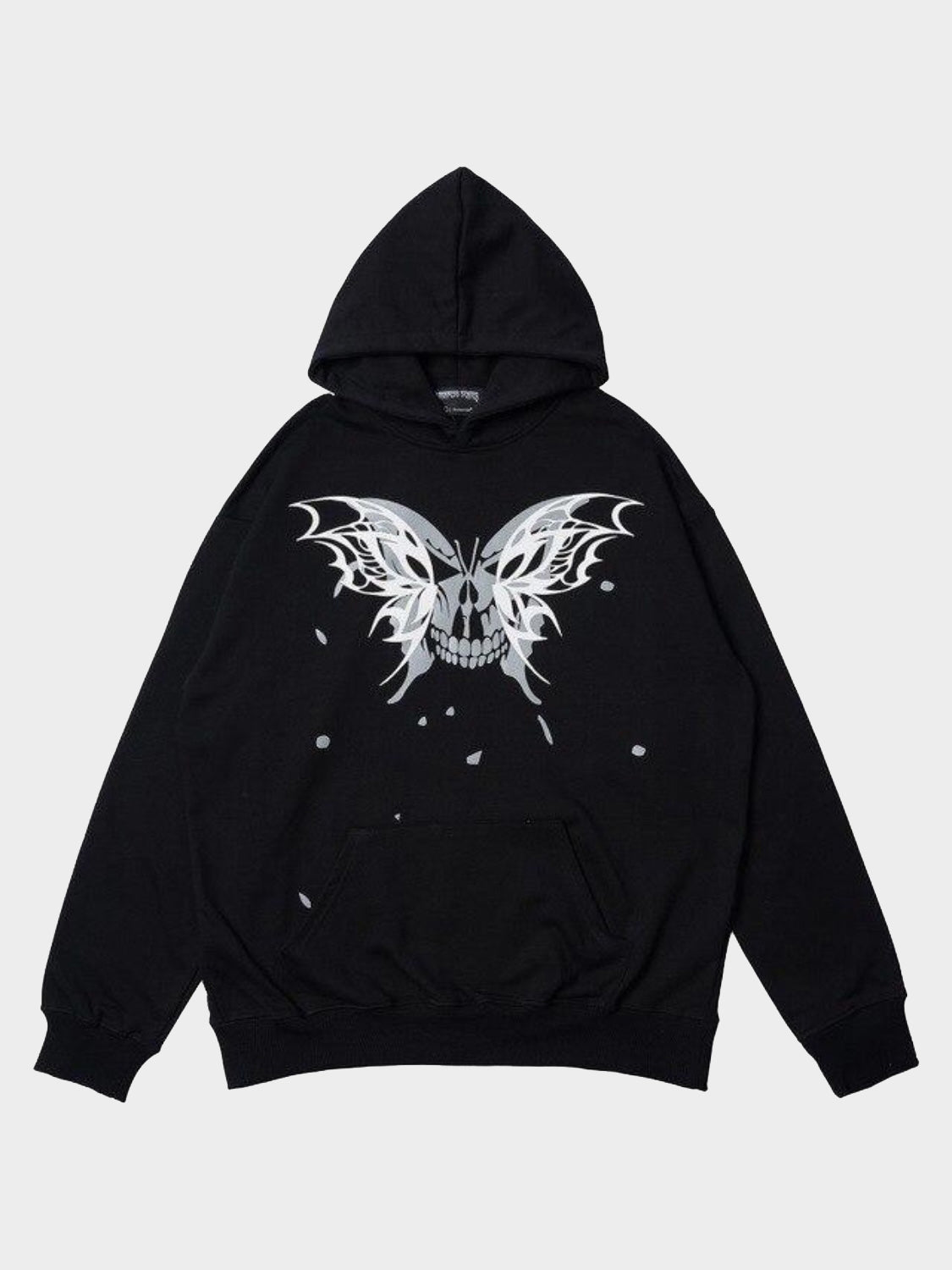 Hoodie loose skull butterfly