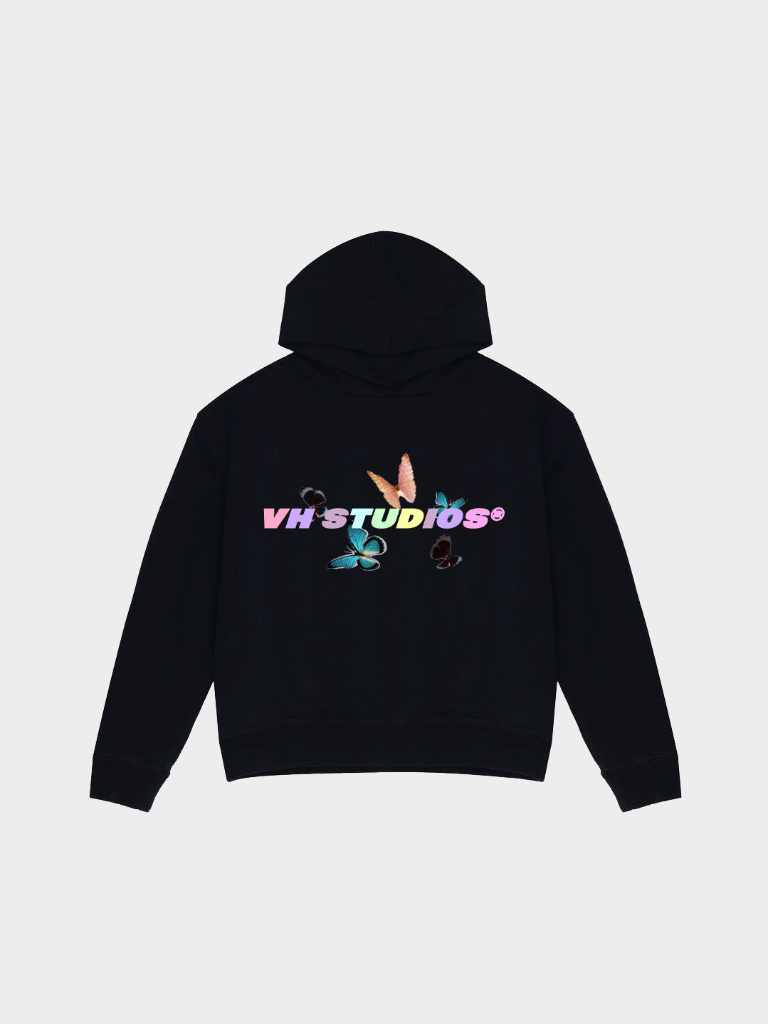 Hoodie " Butterfly Pastel rainbow "