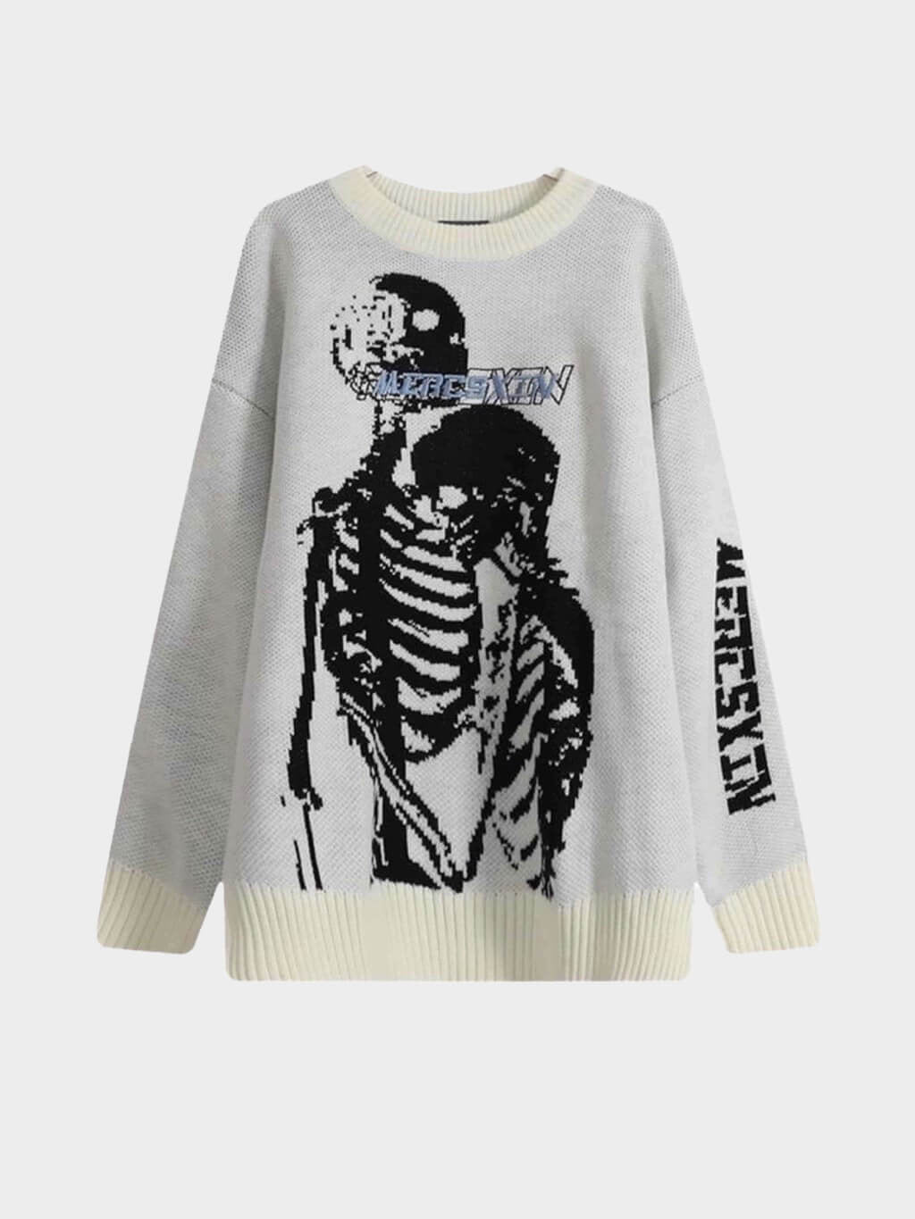 SKULL KNITTED OVERSIZED SWEATER