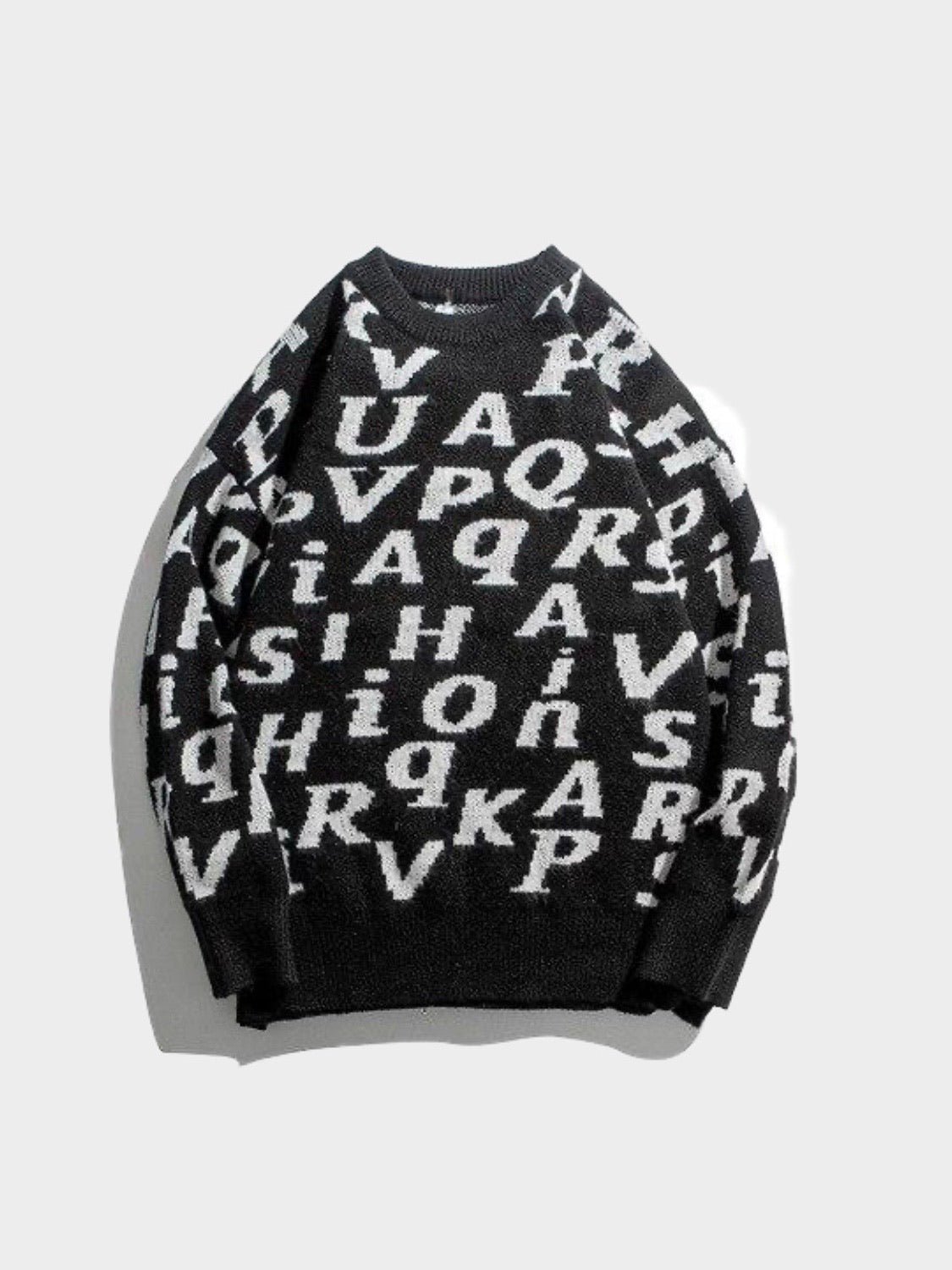 Sweater knit letters