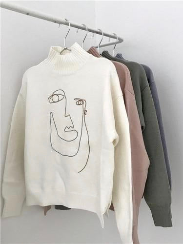 Embroidered sweater art