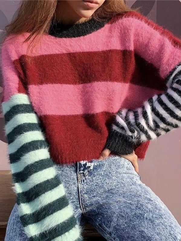 Striped Knitted cropped