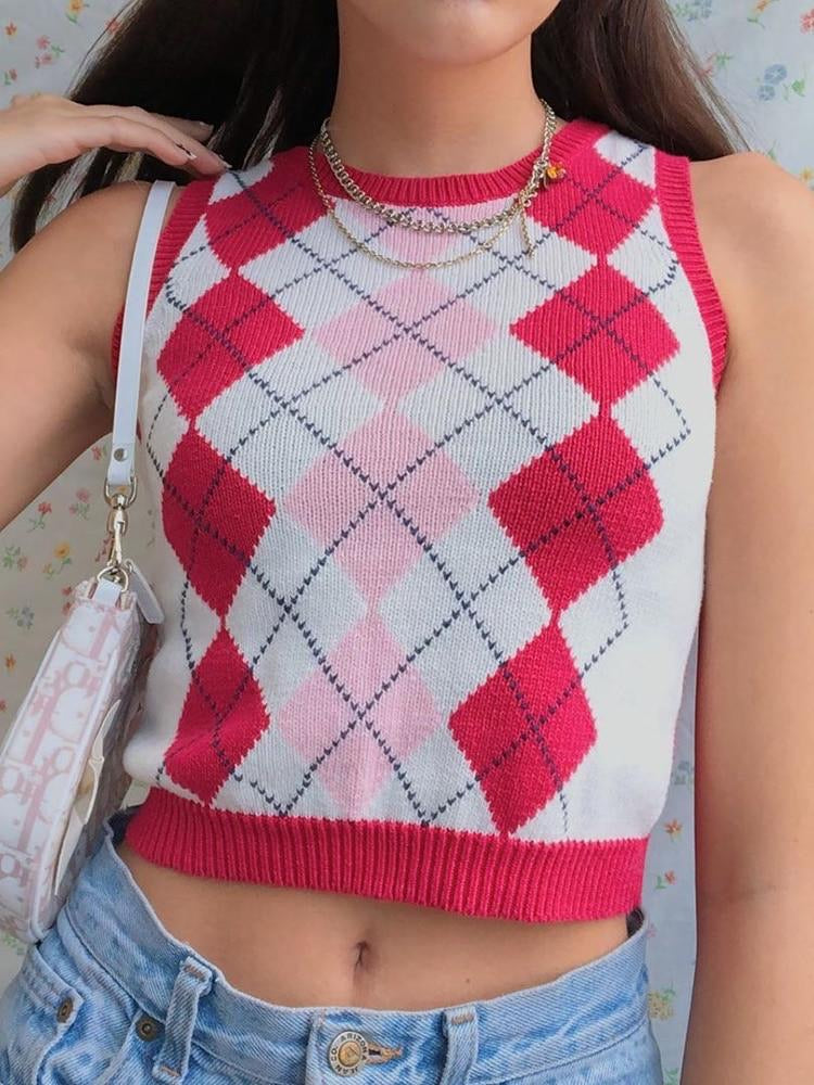 Vintage knit crop top