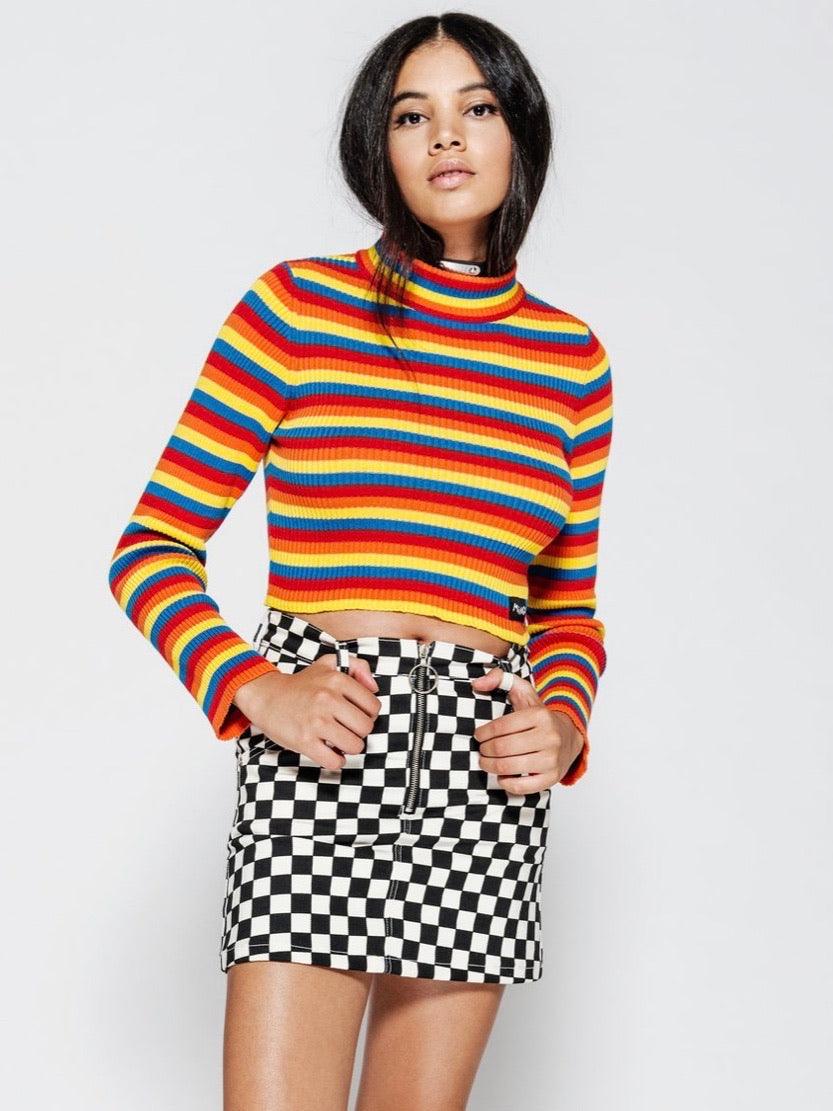 RAINBOW RIBBED TOP WOMEN