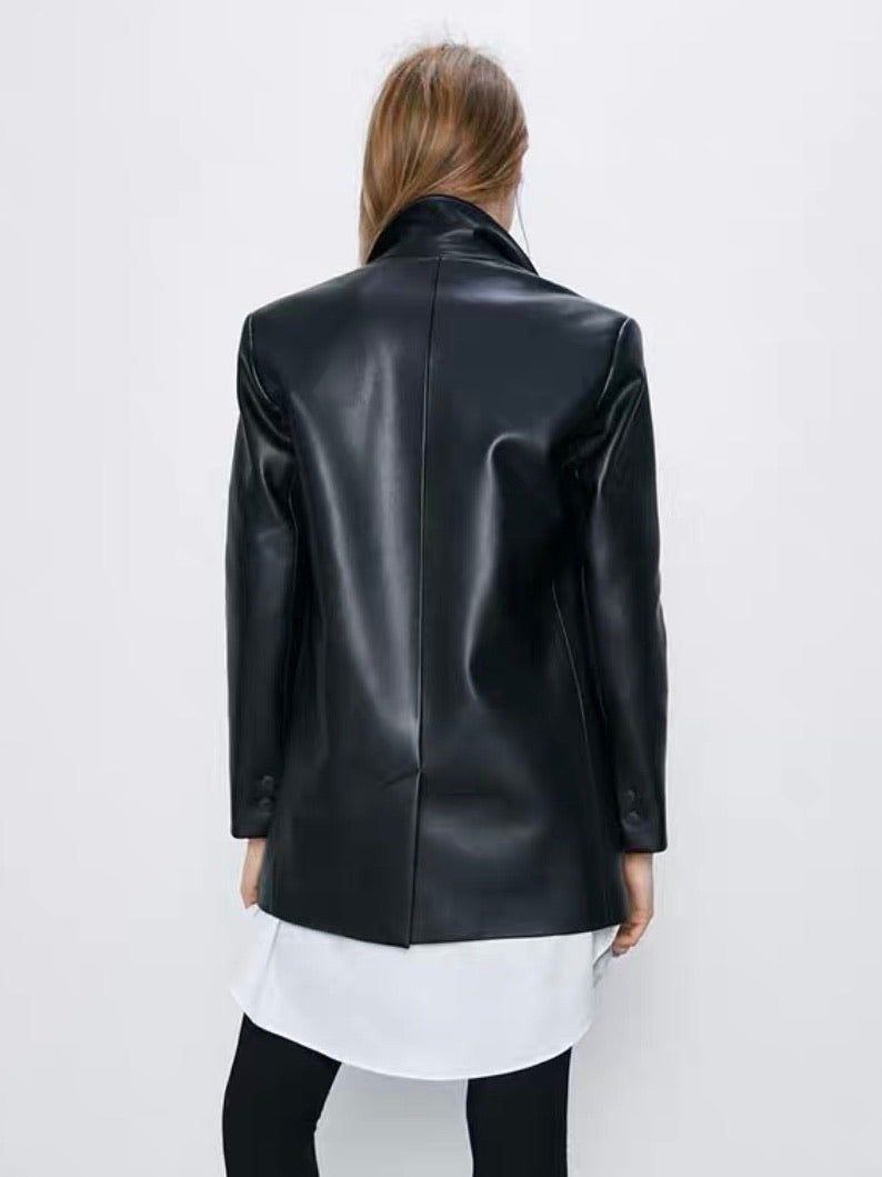 Leather Blazers jacket coat