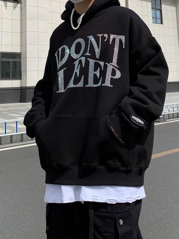 Hoodie I don't sleep rhinestone