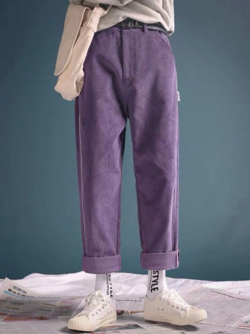 VINTAGE VELVET PANTS VIOLET