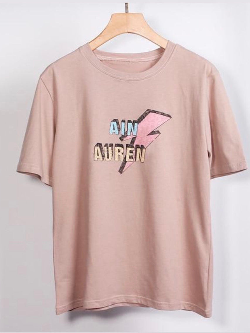 T-Shirt Tops Letter Print