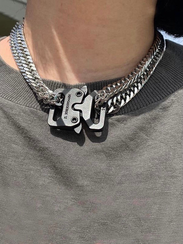 Chain Choker clip necklace