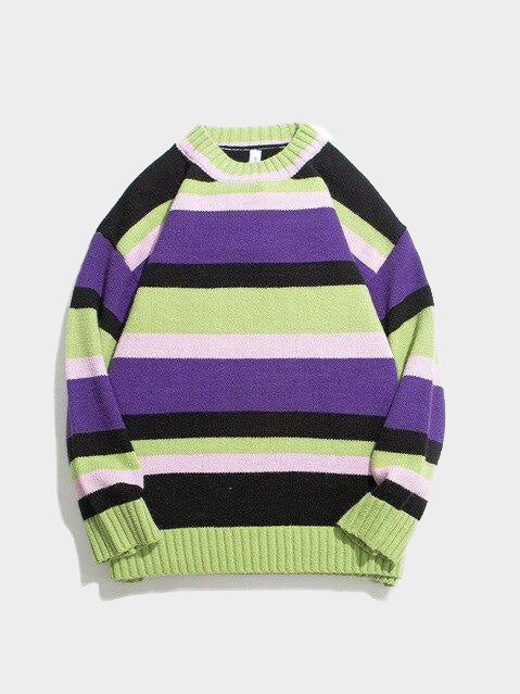 Knitted sweater striped