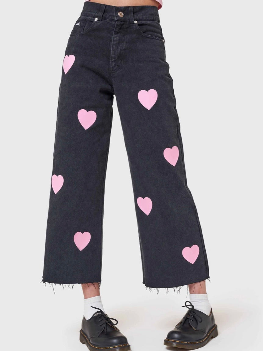 Pink hearts skater jeans