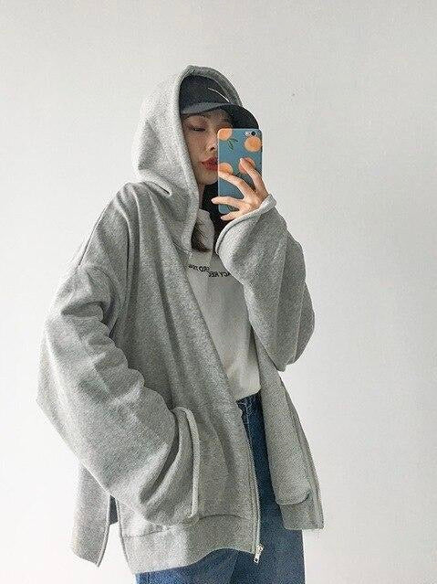 Oversize hoodie zipper