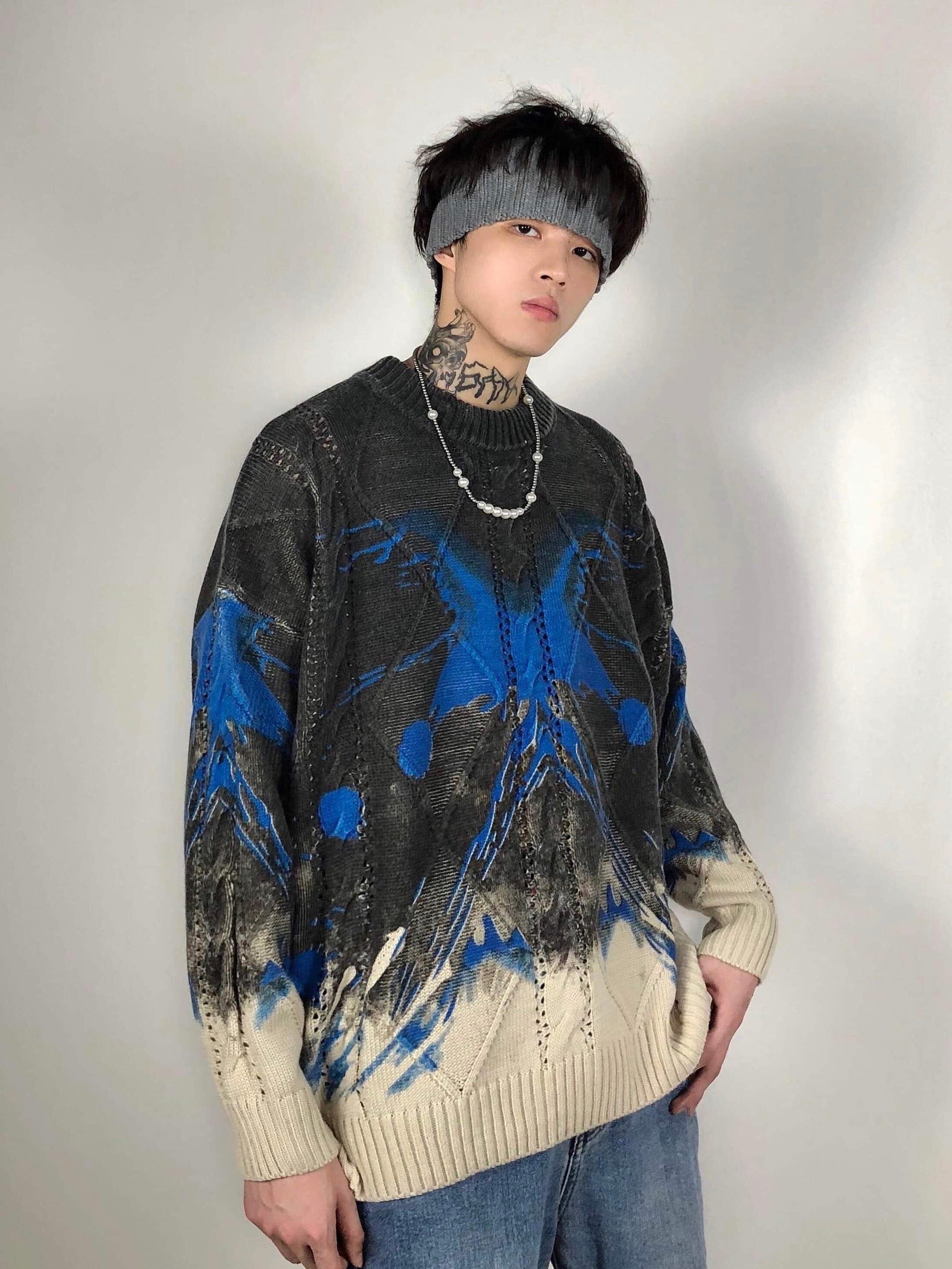 KNITTED SWEATER TIE DYED