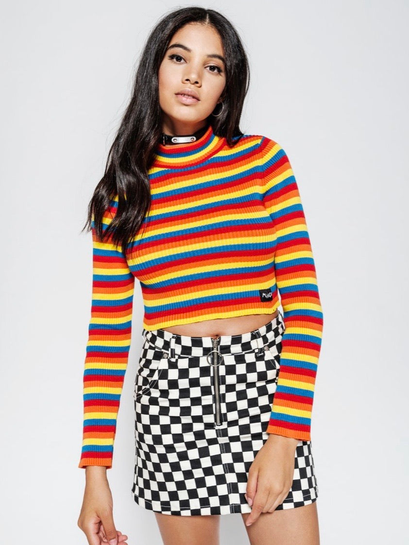 RAINBOW RIBBED TOP WOMEN