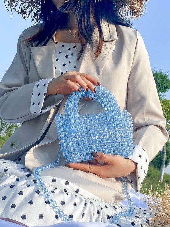 Crystal glass pearl bags