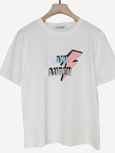 T-Shirt Tops Letter Print