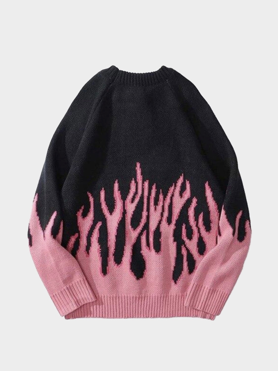 Pink flame knitted sweater