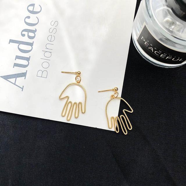 Gold Hand earrings