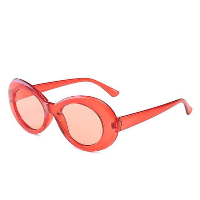 translucent orange frame and glass sunglasses